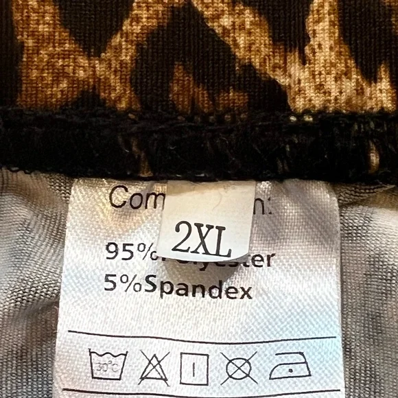 LEOPARD PRINT STRETCH TUBE SKIRT, MAXI LENGTH SIZE 2X - Picture 3 of 4